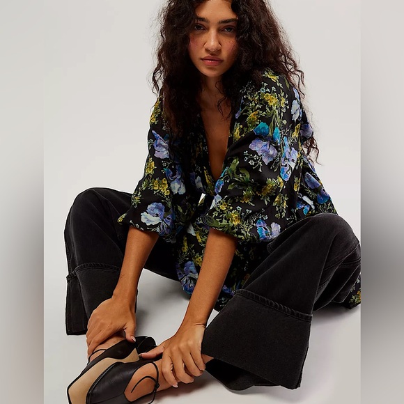 NEW Free People Beck Mini Dress In Black Combo - Picture 12 of 14